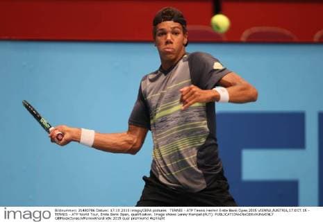 TENNIS - ATP Tennis Herren Erste Bank Open 2015 VIENNA,AUSTRIA,17.OCT.15 - TENNIS - ATP World Tour, Erste Bank Open, qualification. Image shows Lenny Hampel (AUT). GEPAxpictures xMarioxKneisl