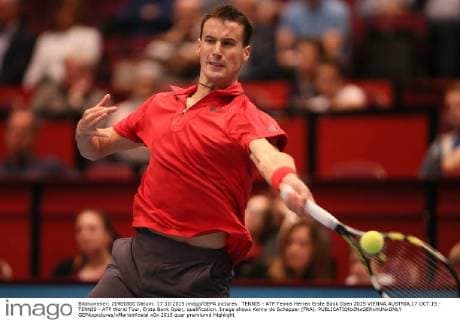 TENNIS - ATP Tennis Herren Erste Bank Open 2015 VIENNA,AUSTRIA,17.OCT.15 - TENNIS - ATP World Tour, Erste Bank Open, qualification. Image shows Kenny de Schepper (FRA). GEPAxpictures xMarioxKneisl