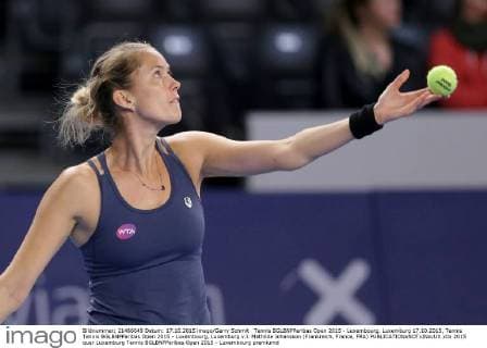 Tennis BGLBNPParibas Open 2015 - Luxembourg, Luxemburg 17.10.2015, Tennis Tennis BGLBNPParibas Open 2015 - Luxembourg, Luxemburg v.l. Mathilde Johansson (Frankreich, France, FRA) 