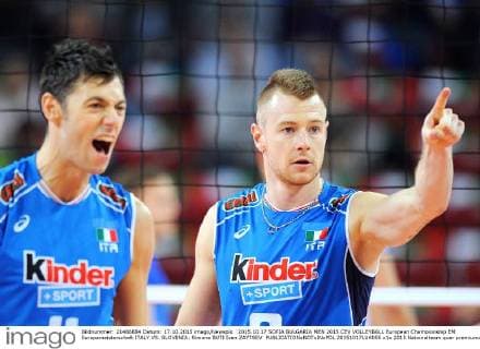 2015.10.17 SOFIA BULGARIA MEN 2015 CEV VOLLEYBALL European Championship EM Europameisterschaft ITALY VS. SLOVENIA: Simone BUTI Ivan ZAYTSEV  20151017LUK055