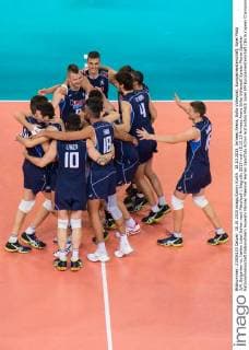 18.10.2015, Armeec Arena, Sofia Volleyball, Europameisterschaft, Spiel Platz 3 4, Bulgarien vs. Italien Jubel Italien nach Matchball Sieg