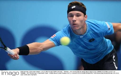 TENNIS - ATP Tennis Herren Erste Bank Open 2015 VIENNA,AUSTRIA,19.OCT.15 - TENNIS - ATP World Tour, Erste Bank Open. Image shows Lucas Miedler (AUT). GEPAxpictures xMarioxKneisl