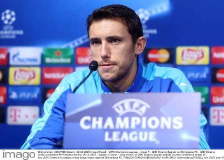 UEFA Champions League - group F - GNK Dinamo Zagreb vs Olympiacos FC - GNK Dinamo press conference PK Pressekonferenz 19.10.2015., Zagreb, Croatia - Josip Pivaric of GNK Dinamo Zagreb attends a press conference ahead of the UEFA Champions League group stage match against Olympiacos FC.  GoranxStanzl PIXSELL
