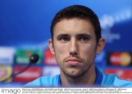 UEFA Champions League - group F - GNK Dinamo Zagreb vs Olympiacos FC - GNK Dinamo press conference PK Pressekonferenz 19.10.2015., Zagreb, Croatia - Josip Pivaric of GNK Dinamo Zagreb attends a press conference ahead of the UEFA Champions League group stage match against Olympiacos FC.  GoranxStanzl PIXSELL