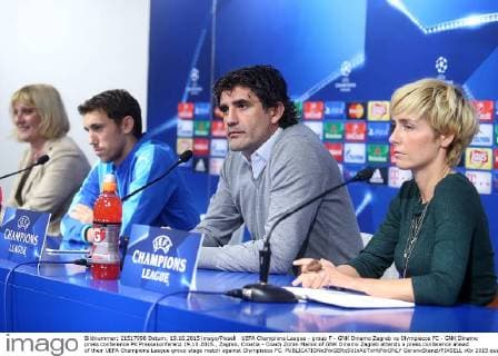 UEFA Champions League - group F - GNK Dinamo Zagreb vs Olympiacos FC - GNK Dinamo press conference PK Pressekonferenz 19.10.2015., Zagreb, Croatia - Coach Zoran Mamic of GNK Dinamo Zagreb attends a press conference ahead of their UEFA Champions League group stage match against Olympiacos FC.  GoranxStanzl PIXSELL