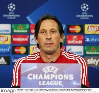 Leverkusen Roger Schmidt (Trainer, Bayer 04 Leverkusen) Pressekonferenz Bayer 04 Leverkusen - AS Rom, Spieltag 3, Gruppe E, Fussball, UEFA Champions League, Copyright: Deutzmannx xEibner-Pressefoto EP_cdn