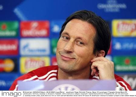 Leverkusen Roger Schmidt (Trainer, Bayer 04 Leverkusen) Pressekonferenz Bayer 04 Leverkusen - AS Rom, Spieltag 3, Gruppe E, Fussball, UEFA Champions League, Copyright: Deutzmannx xEibner-Pressefoto EP_cdn