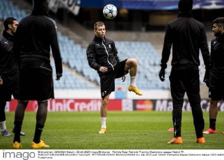 Malmös Petar Petrovic Training Champions League Malmö FF.  Copyright: PETTERxARVIDSON BB151020PA046