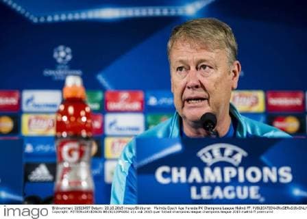 Malmös Coach Age Hareide PK Champions League Malmö FF.  Copyright: PETTERxARVIDSON BB151020PA052