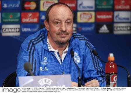 Rafael Benitez ( Coach Real Madrid ) FOOTBALL : PK Real Madrid - Champions League - 20 10 2015 GwendolineLeGoffx 