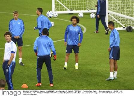 Marcelo FOOTBALL : Training Real Madrid - Champions League - 20 10 2015 GwendolineLeGoffx 