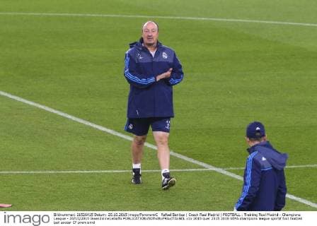Rafael Benitez ( Coach Real Madrid ) FOOTBALL : Training Real Madrid - Champions League - 20 10 2015 GwendolineLeGoffx 