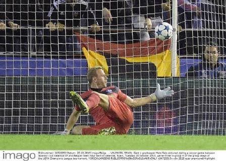 - VALENCIA, SPAIN: Gent s goalkeeper Matz Sels pictured during a soccer game between Spanish club Valencia CF and Belgian team KAA Gent in Valencia, Spain, Tuesday 20 October 2015, game three in group H of the group stage of the UEFA Champions League tournament. YORICKxJANSENS  x04725015x
