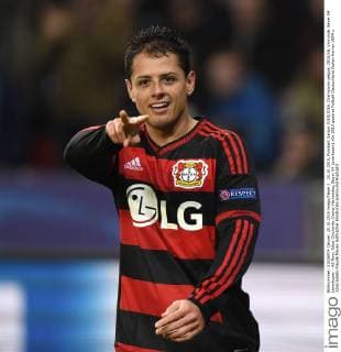 20.10.2015, Fussball, Saison 2015 2016, Champions League, 2015 16, Vorrunde, Bayer 04 Leverkusen - AS Rom, Jubel Chicharito (Javier Hernandez, Bayer 04 Leverkusen)