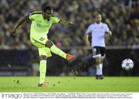 - VALENCIA, SPAIN: Gent s Renato Neto pictured in action during a soccer game between Spanish club Valencia CF and Belgian team KAA Gent in Valencia, Spain, Tuesday 20 October 2015, game three in group H of the group stage of the UEFA Champions League tournament. YORICKxJANSENS  x04725044x