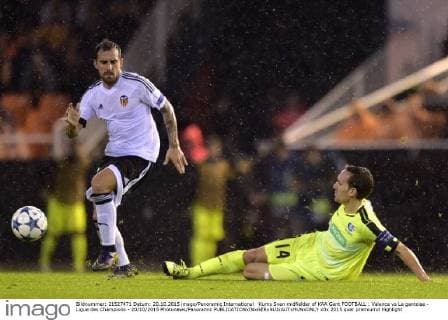Kums Sven midfielder of KAA Gent FOOTBALL : Valence vs La gantoise - Ligue des Champions - 20 10 2015 Photonews Panoramic 