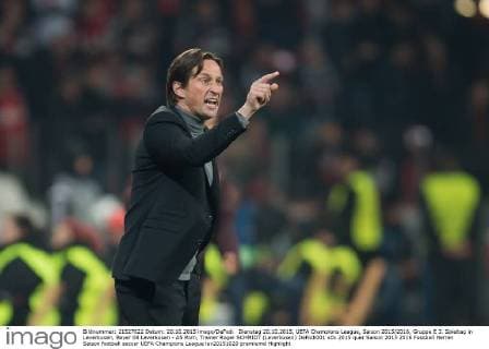 Dienstag 20.10.2015, UEFA Champions League, Saison 2015 2016, Gruppe E 3. Spieltag in Leverkusen, Bayer 04 Leverkusen - AS Rom, Trainer Roger SCHMIDT (Leverkusen) DeFodi001