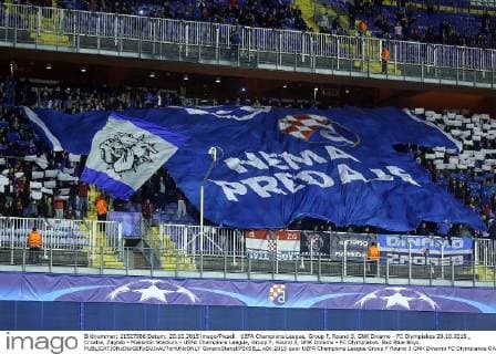 UEFA Champions League, Group F, Round 3, GNK Dinamo - FC Olympiakos 20.10.2015., Croatia, Zagreb - Maksimir Stadium - UEFA Champions League, Group F, Round 3, GNK Dinamo - FC Olympiakos. Bad Blue Boys.  GoranxStanzl PIXSELL