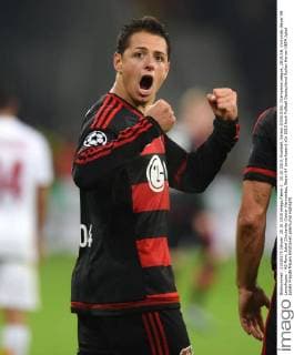 20.10.2015, Fussball, Saison 2015 2016, Champions League, 2015 16, Vorrunde, Bayer 04 Leverkusen - AS Rom, Jubel Chicharito (Javier Hernandez, Bayer 04 Leverkusen)