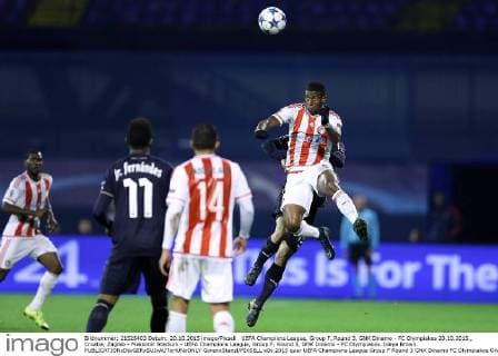 UEFA Champions League, Group F, Round 3, GNK Dinamo - FC Olympiakos 20.10.2015., Croatia, Zagreb - Maksimir Stadium - UEFA Champions League, Group F, Round 3, GNK Dinamo - FC Olympiakos. Ideye Brown.  GoranxStanzl PIXSELL
