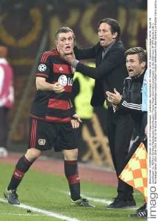 Leverkusen, Deutschland 20. Oktober 2015: Champions League 15 16 - Bayer 04 Leverkusen vs. AS Rom Kyriakos Papadopulos (Leverkusen), Trainer Roger Schmidt (Leverkusen) ot