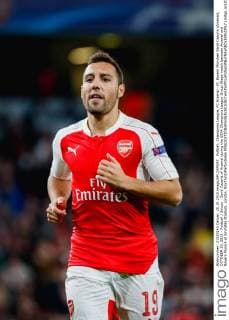 Fußball, Champions League, FC Arsenal - FC Bayern München Santi Cazorla (Arsenal), OCTOBER 20, 2015 - Football Soccer : Santi Cazorla of Arsenal during the UEFA Champions League Group Stage match between Arsenal and Bayern Munich at Emirates Stadium, London. NoxThirdxPartyxSales  (mdga_ars20bay_03)
