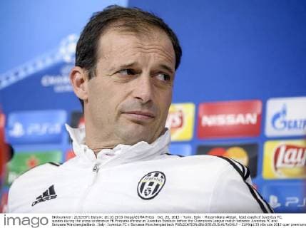 Oct. 20, 2015 - Turin, Italy - Massimiliano Allegri, head coach of Juventus FC, speaks during the press conference PK Pressekonferenz at Juventus Stadium before the Champions League match between Juventus FC and Borussia Mönchengladbach. Italy: Juventus FC v Borussia Monchengladbach - ZUMAp133