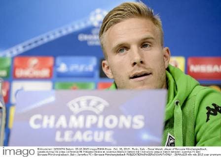 Oct. 20, 2015 - Turin, Italy - Oscar Wendt, player of Borussia Mönchengladbach, speaks during the press conference PK Pressekonferenz at Juventus Stadium before the Champions League match between Juventus FC and Borussia Mönchengladbach. Italy: Juventus FC v Borussia Monchengladbach - ZUMAp133
