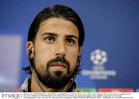 Oct. 20, 2015 - Turin, Italy - Sami Khedira, player of Juventus FC, speaks during the press conference PK Pressekonferenz at Juventus Stadium before the Champions League match between Juventus FC and Borussia Mönchengladbach. Italy: Juventus FC v Borussia Monchengladbach - ZUMAp133
