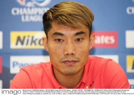 OSAKA, JAPAN - OCTOBER 20: (CHINA OUT) Zheng Zhi of Guangzhou Evergrand attends a press conference PK Pressekonferenz ahead of the semi finals match between Gamba Osaka and Guangzhou Evergrande as part of 2015 Asian Champions League on October 20, 2015 in Osaka, Japan.  CFP474624797 