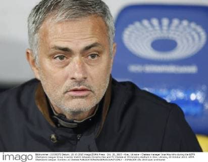 Oct. 20, 2015 - Kiev, Ukraine - Chelsea manager Jose Mourinho during the UEFA Champions League Group G soccer match between Dynamo Kiev and FC Chelsea at Olimpiyskiy stadium in Kiev, Ukraine, 20 October 2015. UEFA Champions League: Dynamo vs Chelsea  - ZUMAn230