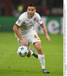 Championsleague: Bayer 04 Leverkusen - AS Rom 20.10.2015. Kostas Manolas (AS Rom) in Aktion. HM