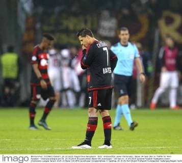 Foto: enttäuschter Javier Hernandez - Bayer 04 nach dem 4. Treffer für Rom Fussball - Championsleague am Di. 20.10.2015 Gruppenphase, Bayer 04 Leverkusen - AS Rom 4 - 4