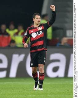 20.10.2015, Fussball, Saison 2015 2016, Champions League, 2015 16, Vorrunde, Bayer 04 Leverkusen - AS Rom 4:4, Jubel Chicharito, Javier Hernandez, (Bayer 04 Leverkusen)