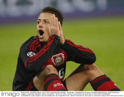 Leverkusen , Deutschland, Germany, Fussball,Football,Soccer, UEFA Champions League , 3.Spieltag, Matchday 3 Bayer Leverkusen - AS Rom 4:4 Bay - Arena in Leverkusen Germany 20.10. 2015, Javier HERNANDEZ (CHICHARITO) (LEV) vergab in den Schlußsekunden den Siegtreffer Photo : Norbert Schmidt