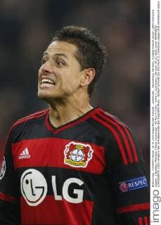 Leverkusen , Deutschland, Germany, Fussball,Football,Soccer, UEFA Champions League , 3.Spieltag, Matchday 3 Bayer Leverkusen - AS Rom 4:4 Bay - Arena in Leverkusen Germany 20.10. 2015, Javier HERNANDEZ (CHICHARITO) (LEV) vergab in den Schlußsekunden den Siegtreffer Photo : Norbert Schmidt