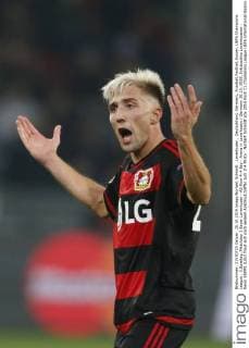 Leverkusen , Deutschland, Germany, Fussball,Football,Soccer, UEFA Champions League , 3.Spieltag, Matchday 3 Bayer Leverkusen - AS Rom 4:4 Bay - Arena in Leverkusen Germany 20.10. 2015, Enttäuschte Leverkusener : Kevin KAMPL (LEV) freut sich nach seinem Anschluß treffer zum 3:4 Photo : Norbert Schmidt