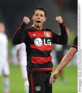 20.10.2015, Fussball, Saison 2015 2016, Champions League, 2015 16, Vorrunde, Bayer 04 Leverkusen - AS Rom 4:4, Jubel Chicharito, Javier Hernandez, (Bayer 04 Leverkusen)