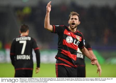 20.10.2015, Fussball, Saison 2015 2016, Champions League, 2015 16, Vorrunde, Bayer 04 Leverkusen - AS Rom 4:4, Jubel Admir Mehmedi (Bayer 04 Leverkusen)