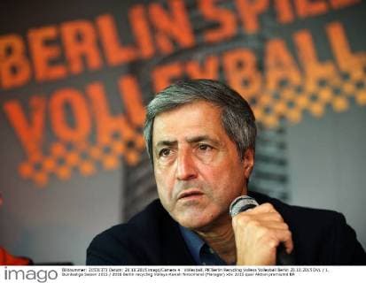 Volleyball, PK Berlin Recycling Volleys Volleyball Berlin 20.10.2015 DVL 1. Bundesliga Saison 2015 2016 Berlin recycling Volleys Kaweh Niroomand (Manager)