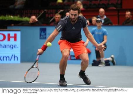 TENNIS - ATP Tennis Herren Erste Bank Open 2015 VIENNA,AUSTRIA,21.OCT.15 - TENNIS - ATP World Tour, Erste Bank Open. Image shows Ernests Gulbis (LAT). GEPAxpictures xMarioxKneisl