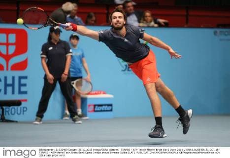TENNIS - ATP Tennis Herren Erste Bank Open 2015 VIENNA,AUSTRIA,21.OCT.15 - TENNIS - ATP World Tour, Erste Bank Open. Image shows Ernests Gulbis (LAT). GEPAxpictures xMarioxKneisl