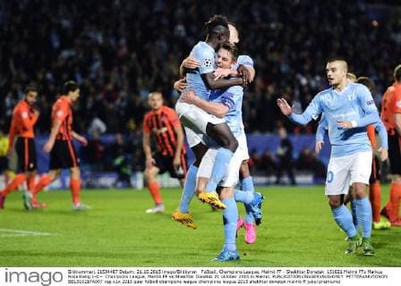 Fußball, Champions League, Malmö FF - Shakhtar Donetsk 151021 Malmö FFs Markus Rosenberg 1-0 - Champions League, Malmö FF vs Shakhtar Donetsk 21 oktober 2015 in Malmö.  PETTERxARVIDSON BB151021PA087