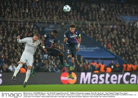 Fußball, Champions League, Paris St. Germain - Real Madrid Thiago Silva (psg) - Sergio Ramos (real) FOOTBALL : Paris SG vs Real Madrid - Champions League - 21 10 2015 AnthonyBIBARD FEP 