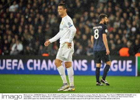 Fußball, Champions League, Paris St. Germain - Real Madrid CRISTIANO RONALDO (rm) FOOTBALL : Paris SG vs Real Madrid - Champions League - 21 10 2015 FEP 