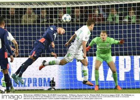 Wolfsburg, Deutschland 21. Oktober 2015: Champions League 15 16 - VfL Wolfsburg vs. PSV Eindhoven Max Kruse (Wolfsburg) zum 2:0 ot