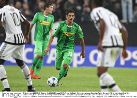 Fußball, Champions League, Juventus Turin - Borussia Mönchengladbach Oct. 21, 2015 - Turin, Italy - Borussia Monchengladbach midfielder Lars Stindl (13) in action during the Uefa Champions League group stage football match n3 Juventus - Borussia Monchengladbachon 21 10 15 at the Juventus Stadium in Turin, Italy. Copyright 2015 Uefa Champions League, Juventus v Borussia  - ZUMAn230