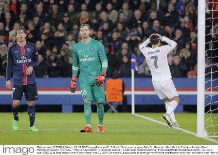 Fußball, Champions League, Paris St. Germain - Real Madrid Cristiano Ronaldo (Real Madrid) enttäuscht FOOTBALL : PSG vs Real Madrid - Champions League - 21 10 2015 StephaneAllaman 