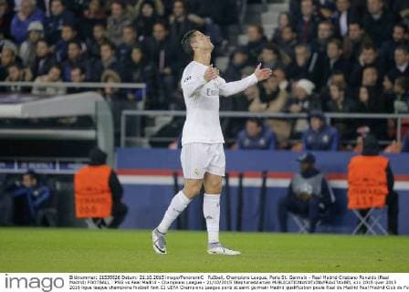 Fußball, Champions League, Paris St. Germain - Real Madrid Cristiano Ronaldo (Real Madrid) FOOTBALL : PSG vs Real Madrid - Champions League - 21 10 2015 StephaneAllaman 