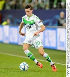 21. Oktober 2015: Wolfsburg, Volkswagen Arena: Fussball UEFA Champions League, 3. Spieltag: VfL Wolfsburg - PSV Eindhoven: Wolfsburgs Julian Draxler am Ball.